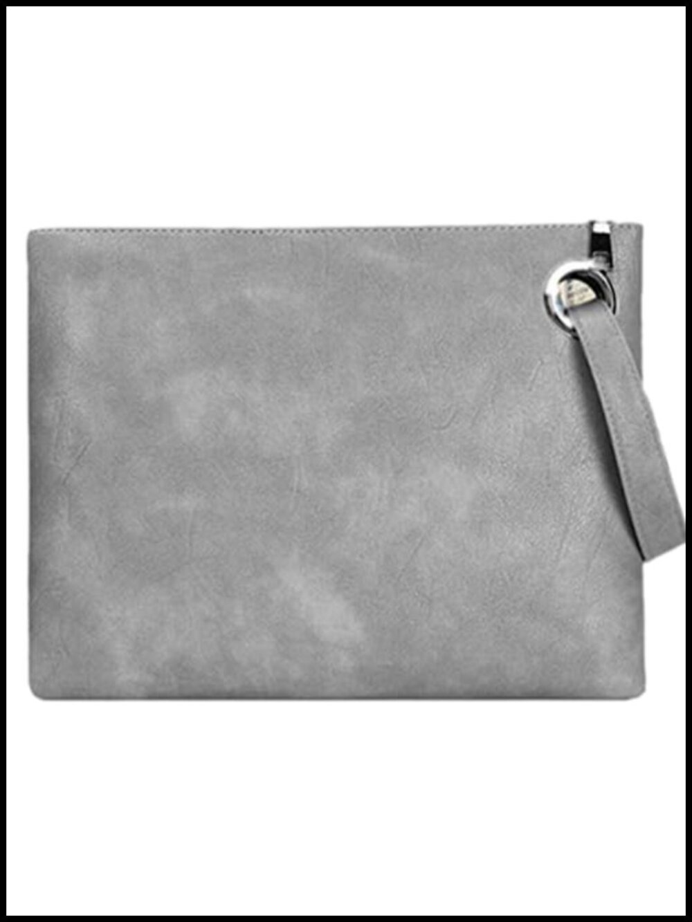 Oversized Envelope Clutch Purse Wristlet Handbag PU Leather Women